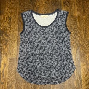 Loft sleeveless top - Floral navy blue - Size: S